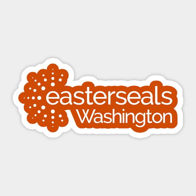 White Sunburst Logo Sticker by Easterseals Washington